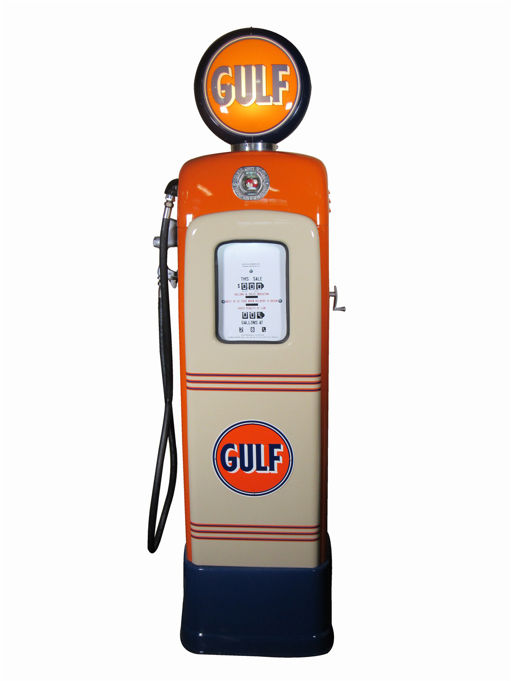 1948 GULF OIL SERVICE STATION GAS PUMP - Front 3/4 - 227199