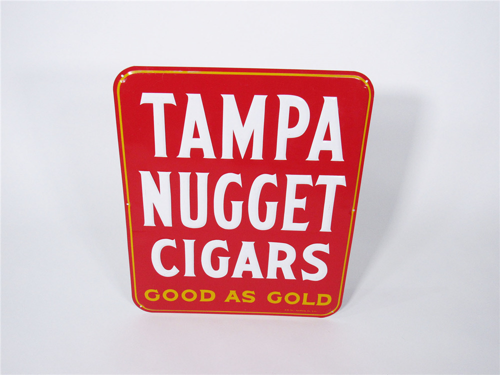 Late 1940s Early 50s Tampa Nugget Cigars Embossed Tin Genera