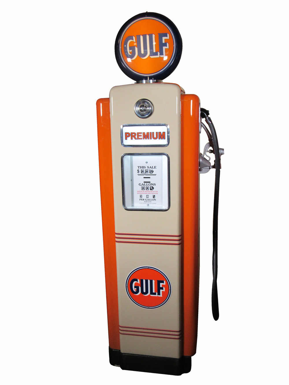 1940S-50S GULF OIL SERVICE STATION SERVICE STATION GAS PUMP