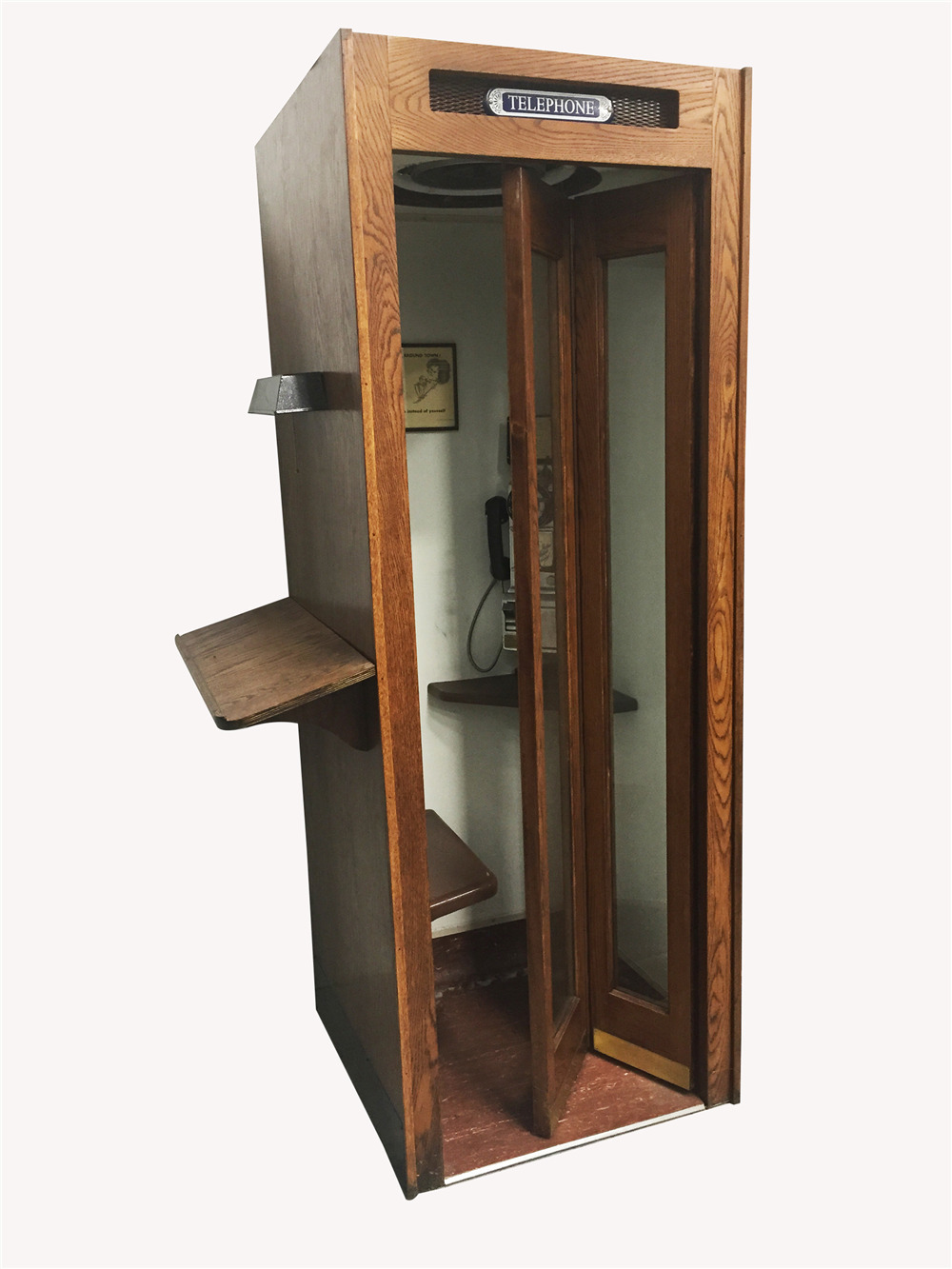 1930S40S BELL TELEPHONE WOODEN PHONE BOOTH