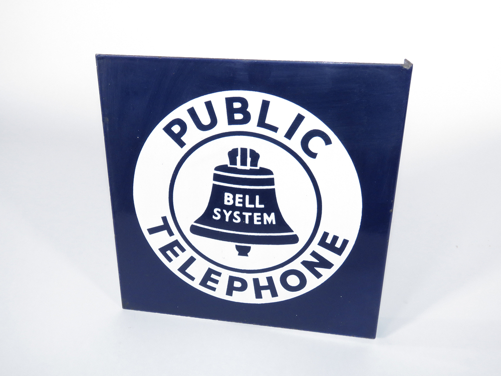 top quality PUBLIC TELEPHONE bell SYSTEM porcelain coated 18 GAUGE steel SIGN
