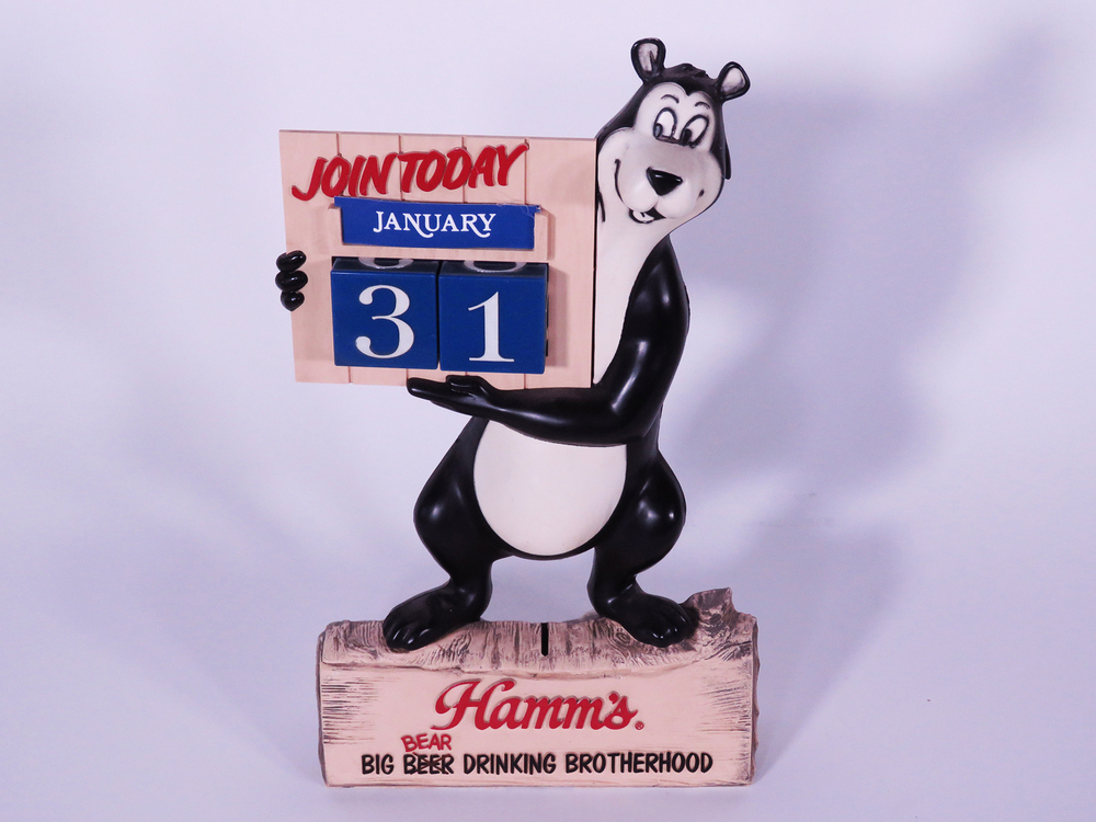 1950S60S HAMM'S BEER BEAR THREEDIMENSIONAL CALENDAR
