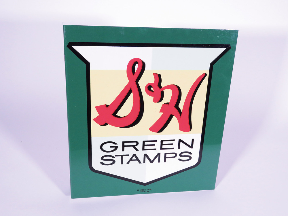 1963 S H Green Stamps Tin Flange Sign