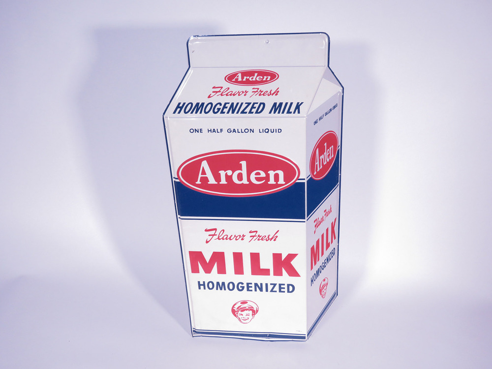 1950s Arden Homogenized Milk Tin Sign 5488