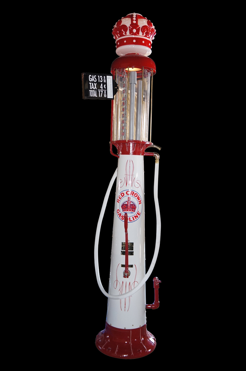 RED CROWN GASOLINE VISIBLE GAS PUMP