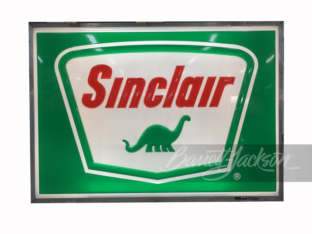LARGE VINTAGE SINCLAIR OIL LIGHT-UP SIGN