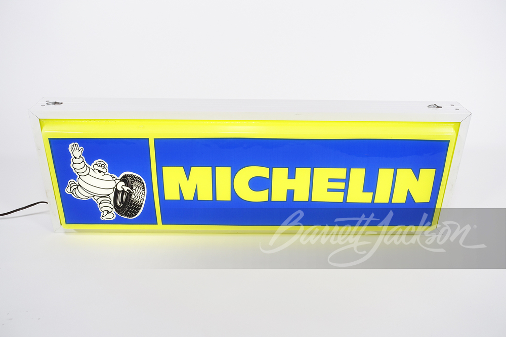 MICHELIN LED 600mm ILLUMINATED WALL LIGHT CAR BADGE GARAGE SIGN LOGO MAN CAVE 