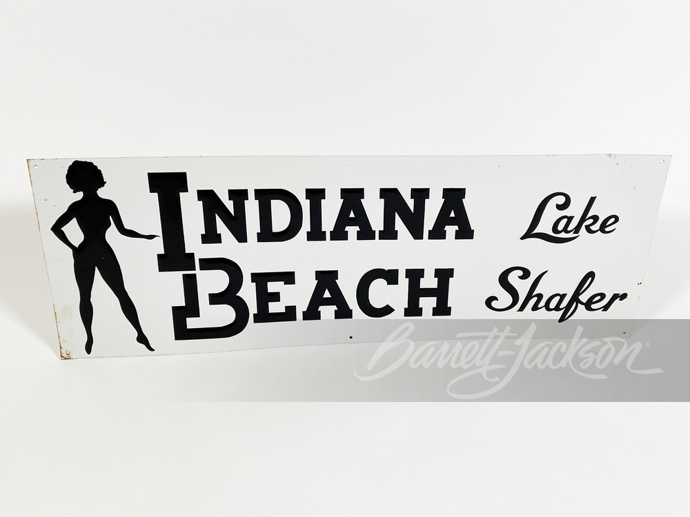 Nos 1960s Lake Shafer Indiana Beach Tin Sign 4726