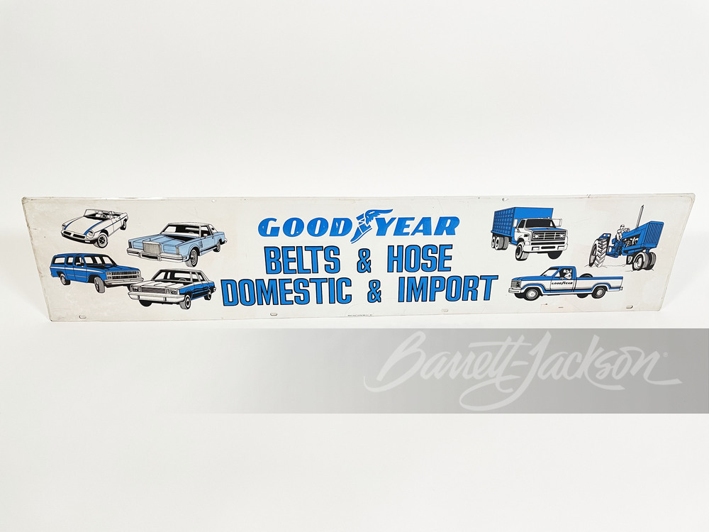 1970S GOODYEAR BELTS AND HOSE TIN SIGN