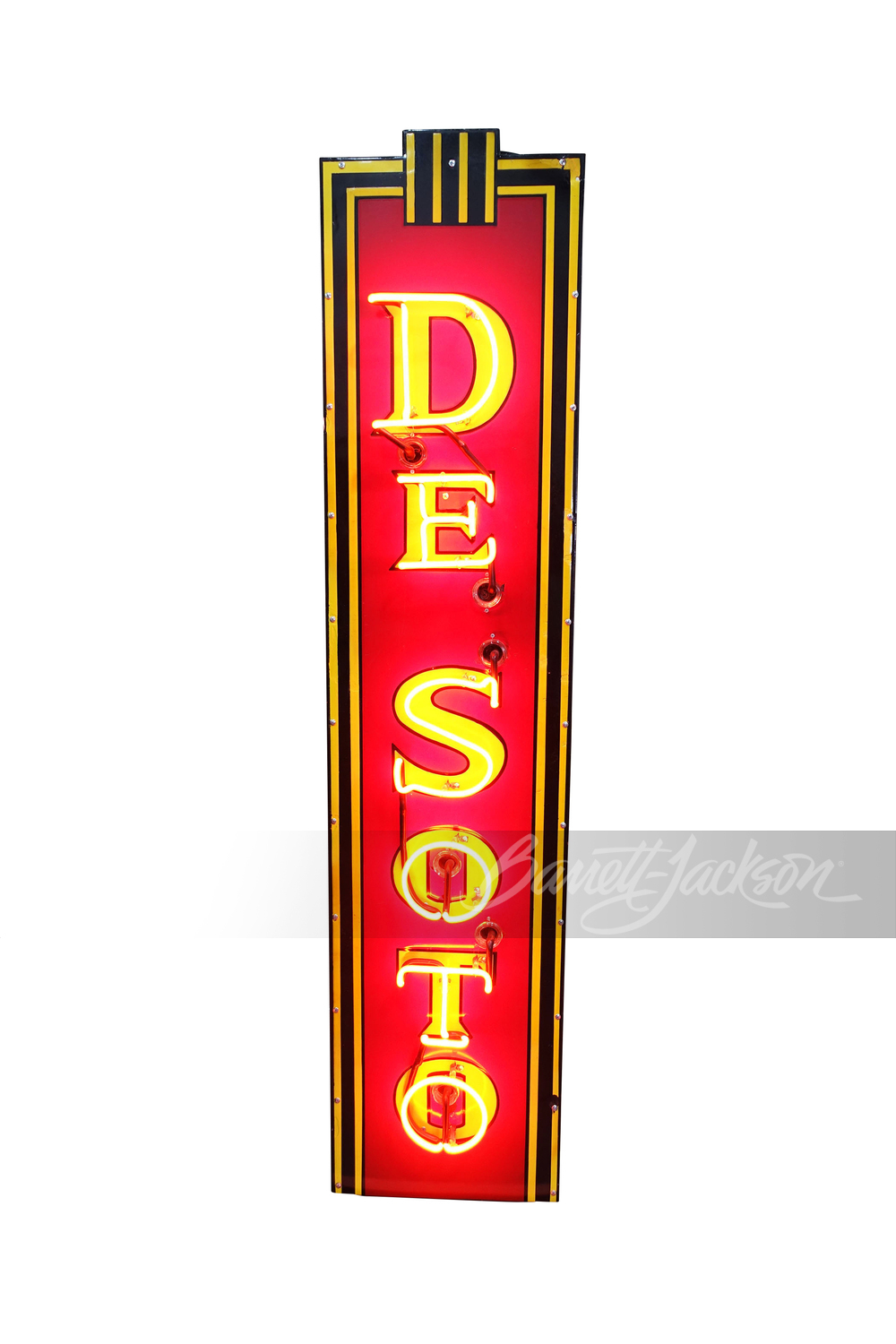 1930S-40S DESOTO AUTOMOBILES NEON PORCELAIN SIGN - Front 3/4 - 254285