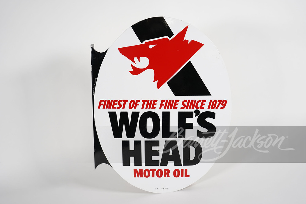 Schipbreuk verwennen Protestant WOLF'S HEAD MOTOR OIL TIN SIGN
