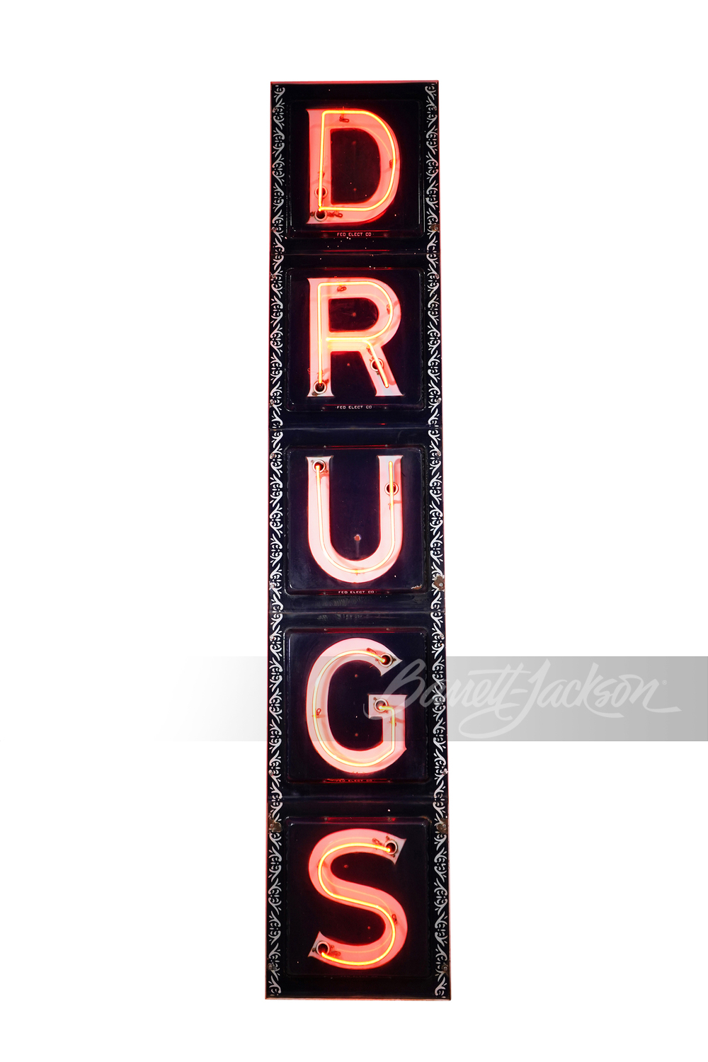 1920S 'DRUGS' NEON PORCELAIN SIGN