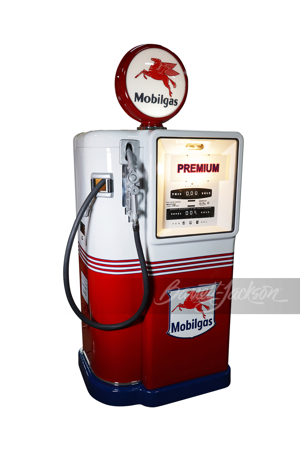 1951 MOBILGAS BOWSER SIAMESE ROLWAY GAS PUMP