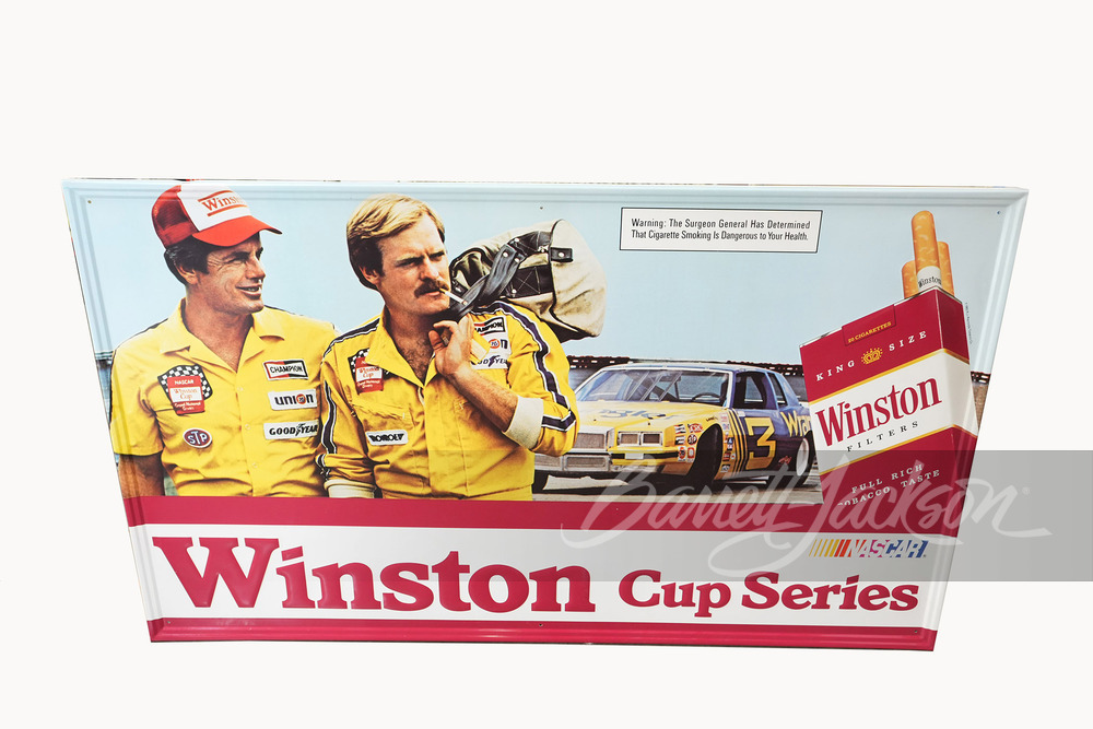 1982 NASCAR WINSTON CUP SERIES - WINSTON CIGARETTES TIN SIGN - Front 3/ ...