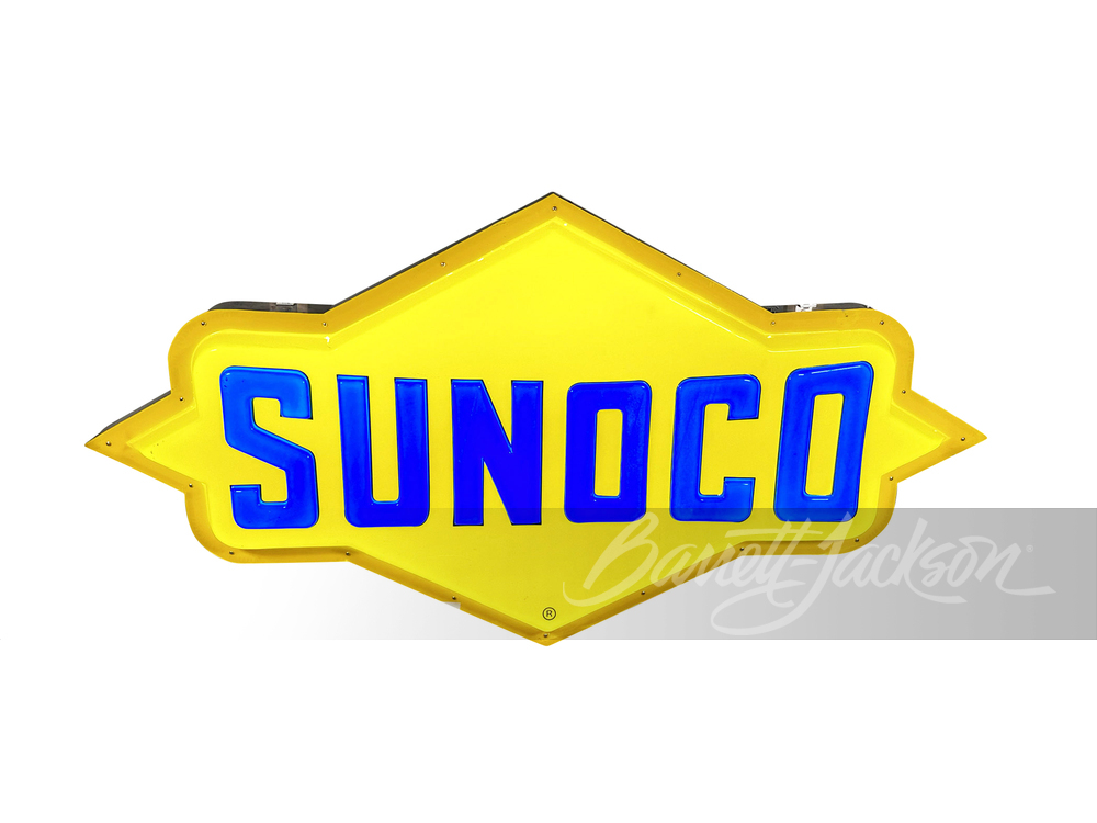 LARGE CIRCA 1970S SUNOCO OIL LIGHT-UP SIGN