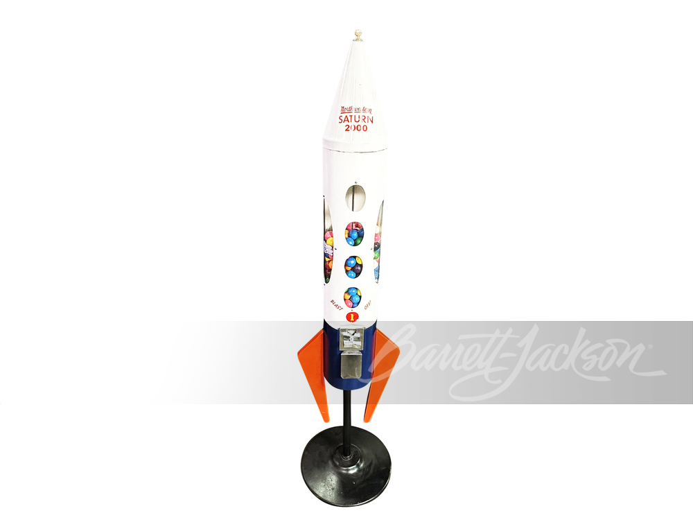 1959 NORTHWESTERN SATURN 2000 ROCKET SHIP GUMBALL MACHINE - Front 3/4 - 274862