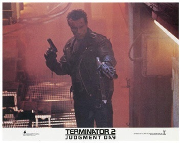 Arnold Schwarzeneggers "Terminator 2: Judgment Day" Original Prop Weapon. - Rear 3/4 - 46454