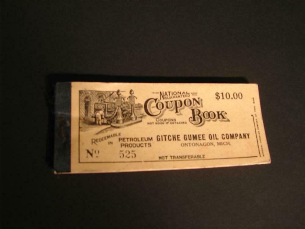 1920s Gitche Gumee Oil Company Gasoline Coupon book.