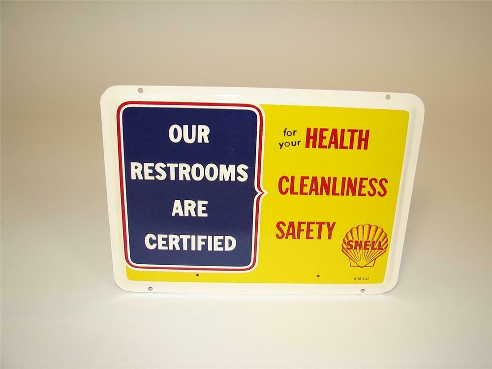 N.O.S. 1967 Shell Oil Certified Clean Rest Rooms single-sided