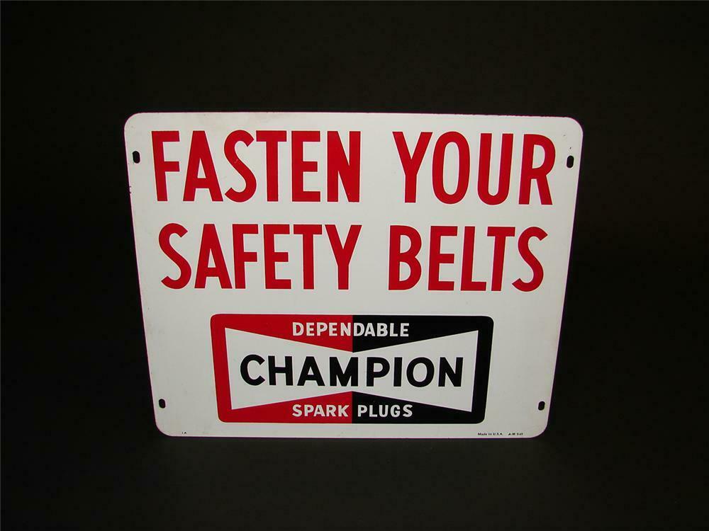 1960s Champion Aviation Spark Plugs 'Fasten Your Seat Belts'