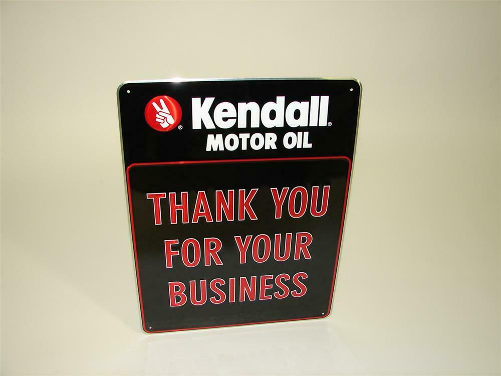N O S Kendall Motor Oil Thank You Single sided Tin Garage Sign n-o-s-kendall-motor-oil-thank-you-single-sided-tin-garage-sign
