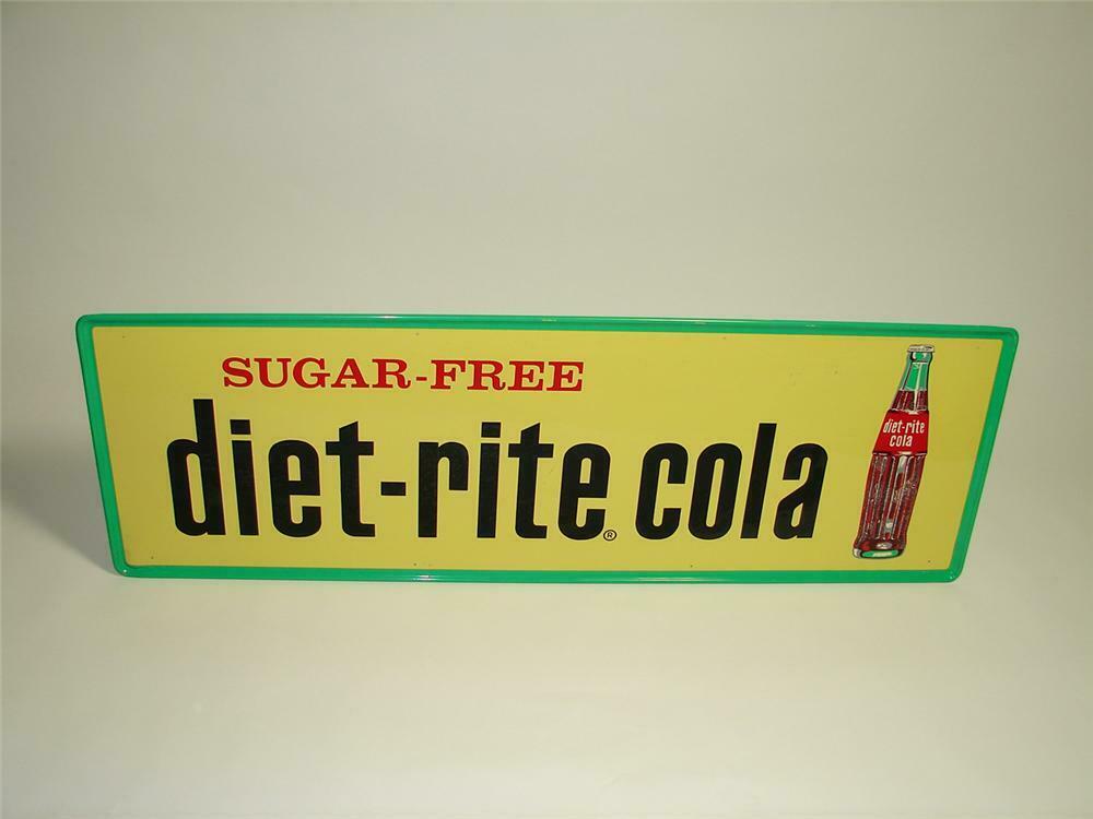 Large N.O.S. late 1950s Diet-Rite Cola horizontal tin general