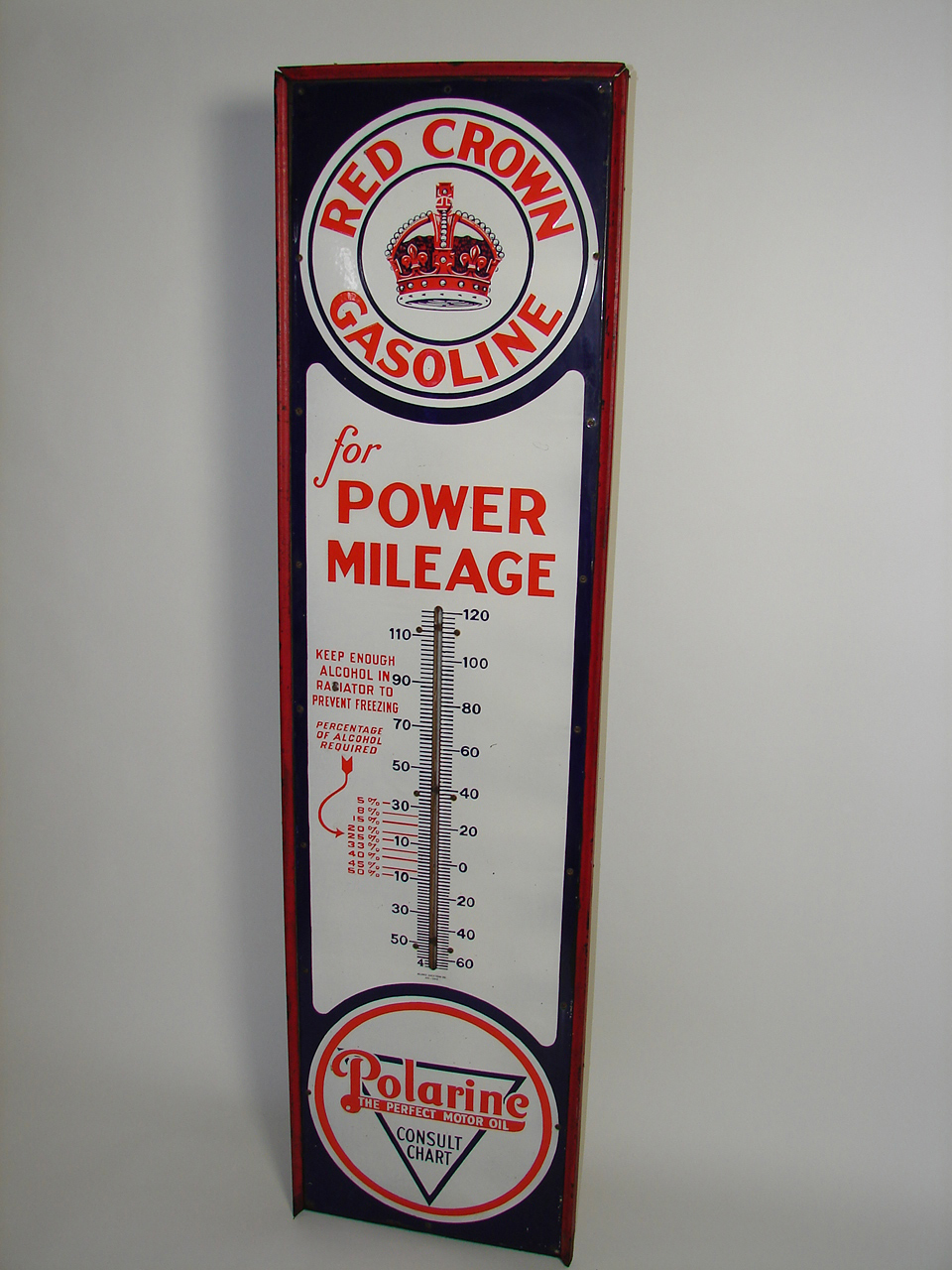 Spectacular 1924 Standard Red Crown Gasoline - Polarine Motor Oil 6 ...