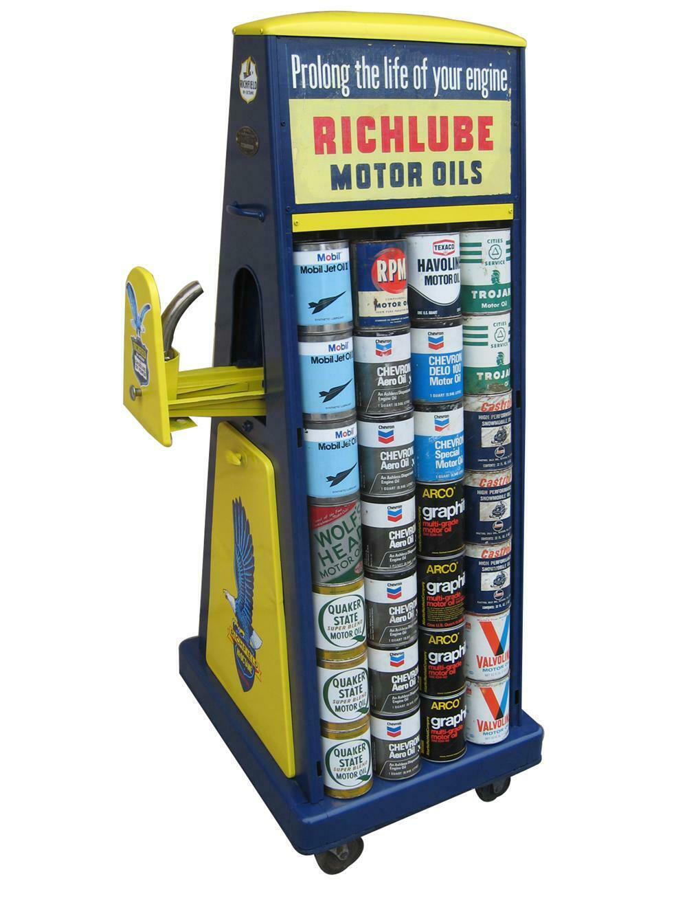 Hard to find Richfield SelOil fuel island oil display cabine