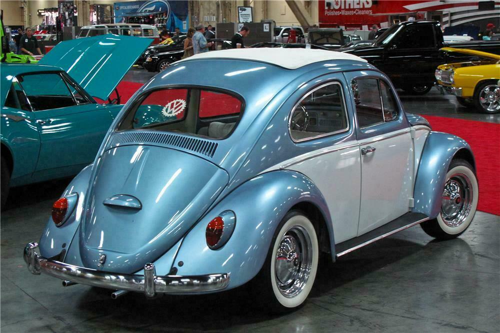 1963 VOLKSWAGEN BEETLE RAG TOP - Rear 3/4 - 115176
