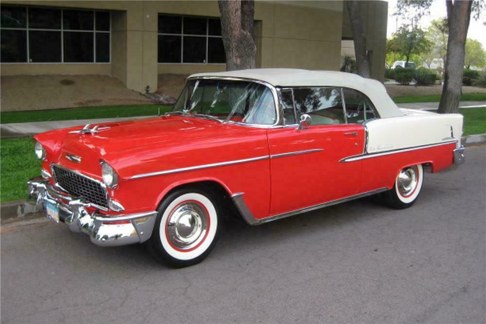 1955 CHEVROLET BEL AIR CONVERTIBLE - Side Profile - 115964