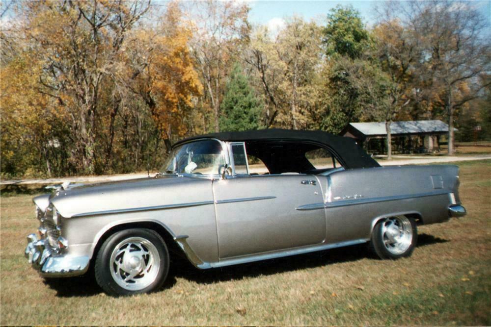 1955 CHEVROLET BEL AIR CUSTOM CONVERTIBLE - Side Profile - 116355