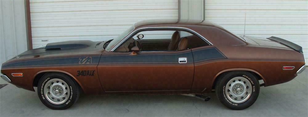 1970 DODGE CHALLENGER T/A COUPE - Side Profile - 116443