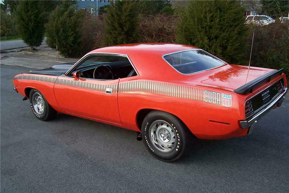1970 PLYMOUTH CUDA AAR 2 DOOR COUPE - Rear 3/4 - 116453