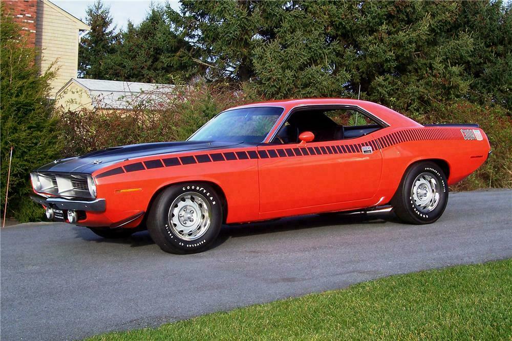 1970 PLYMOUTH CUDA AAR 2 DOOR COUPE - Side Profile - 116453