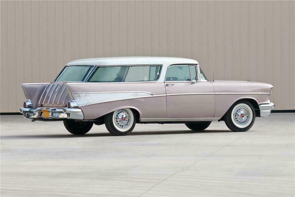 1957 CHEVROLET NOMAD 2 DOOR WAGON - Rear 3/4 - 117105