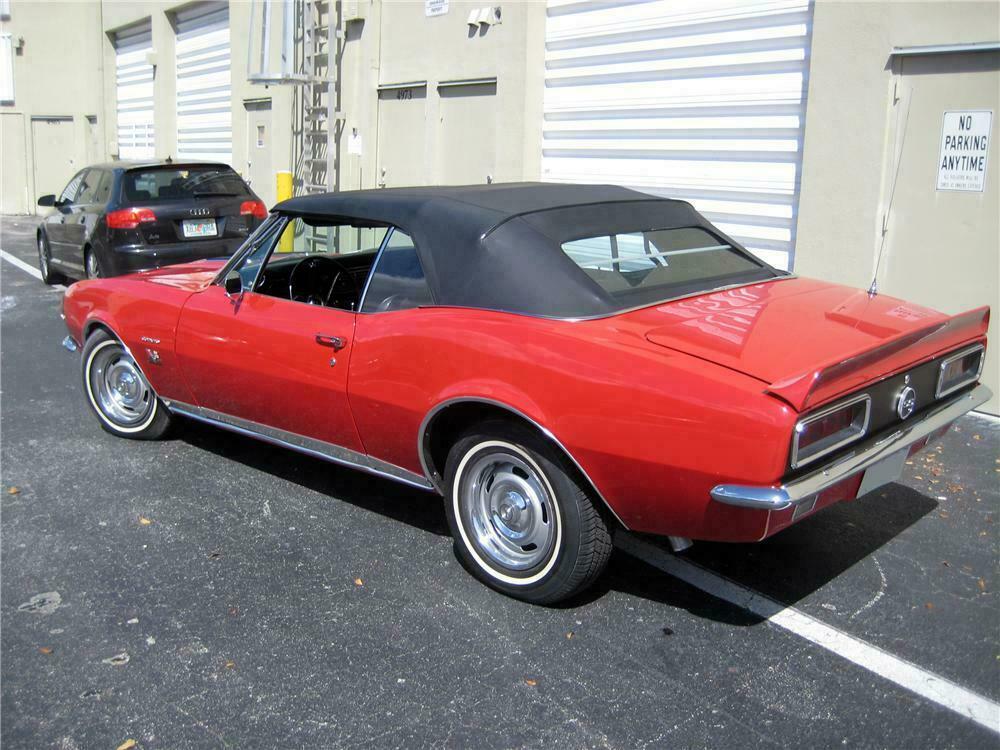 1967 CHEVROLET CAMARO CONVERTIBLE - Rear 3/4 - 125334