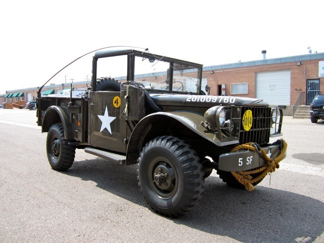 1953 DODGE M37 POWER WAGON 3/4 TON ARMED FORCES CARGO TRUCK - Front 3/4 - 130275