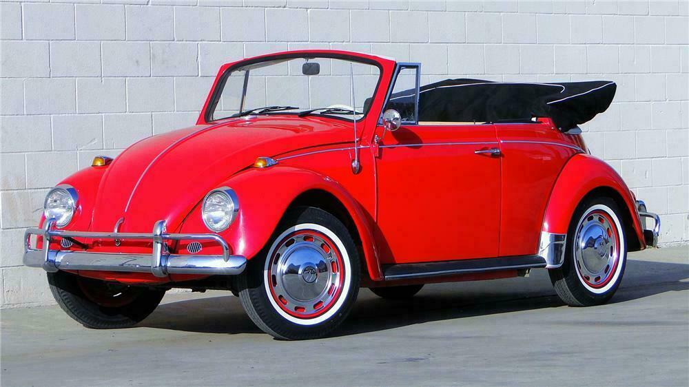 1967-1679 Volkswagen Beetle 7" Round 6014/6015/6024 Chrome Diamond Projector ... 