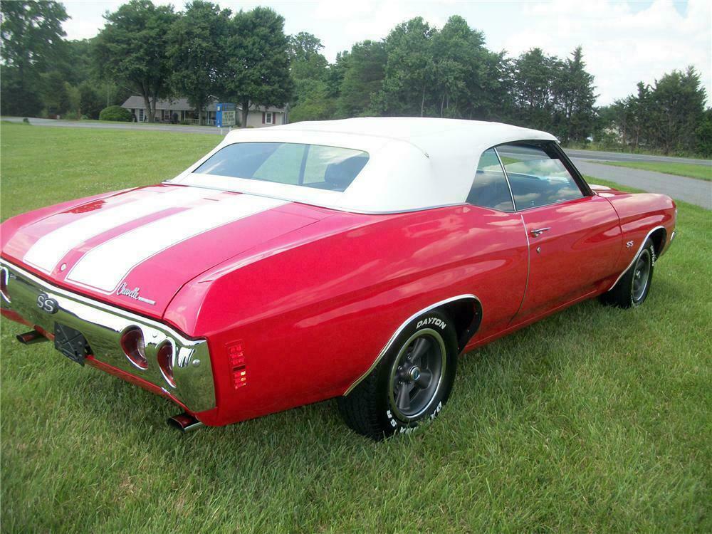 1972 CHEVROLET CHEVELLE CONVERTIBLE - Rear 3/4 - 130403