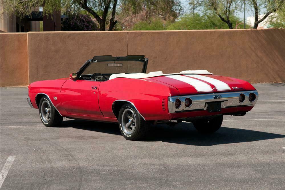 1972 CHEVROLET CHEVELLE CUSTOM CONVERTIBLE - Rear 3/4 - 130785