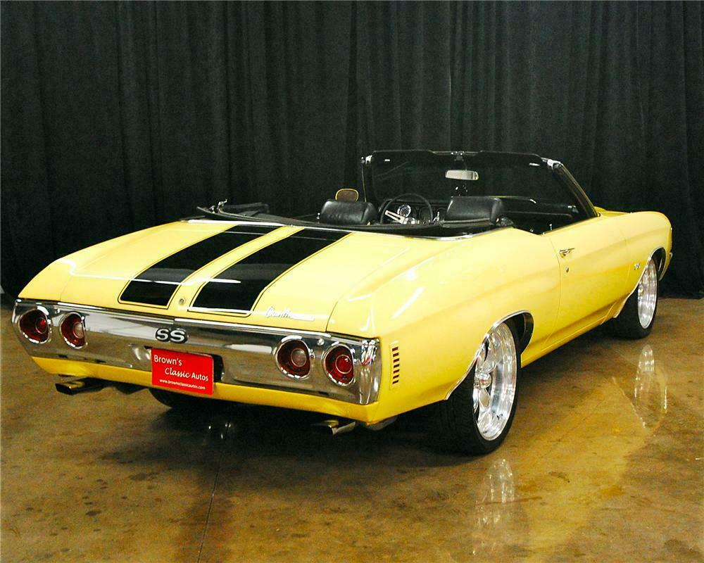 1972 CHEVROLET CHEVELLE SS CONVERTIBLE - Rear 3/4 - 130947