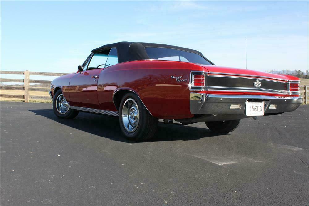 1967 CHEVROLET CHEVELLE SS CONVERTIBLE - Rear 3/4 - 132811