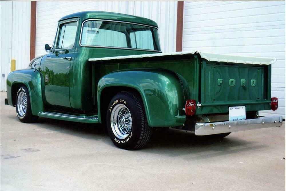 1956 FORD F-100 CUSTOM PICKUP - Rear 3/4 - 133055
