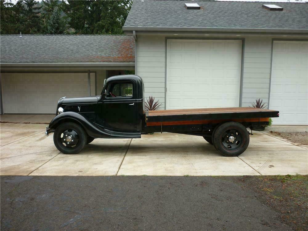 1937 FORD CUSTOM FLATBED TRUCK - Side Profile - 138289