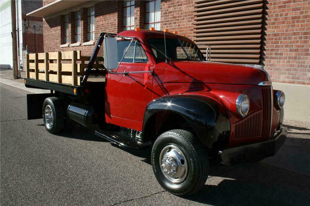 1947 STUDEBAKER STAKE BED TRUCK - Front 3/4 - 139020