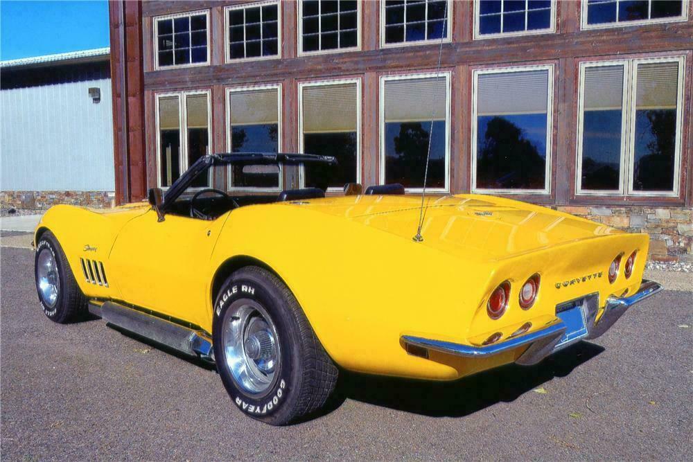 1969 CHEVROLET CORVETTE CONVERTIBLE - Rear 3/4 - 139362