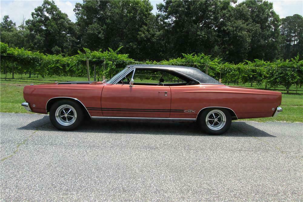 1968 Plymouth Gtx 2 Door Hardtop Side Profile 154161 7069