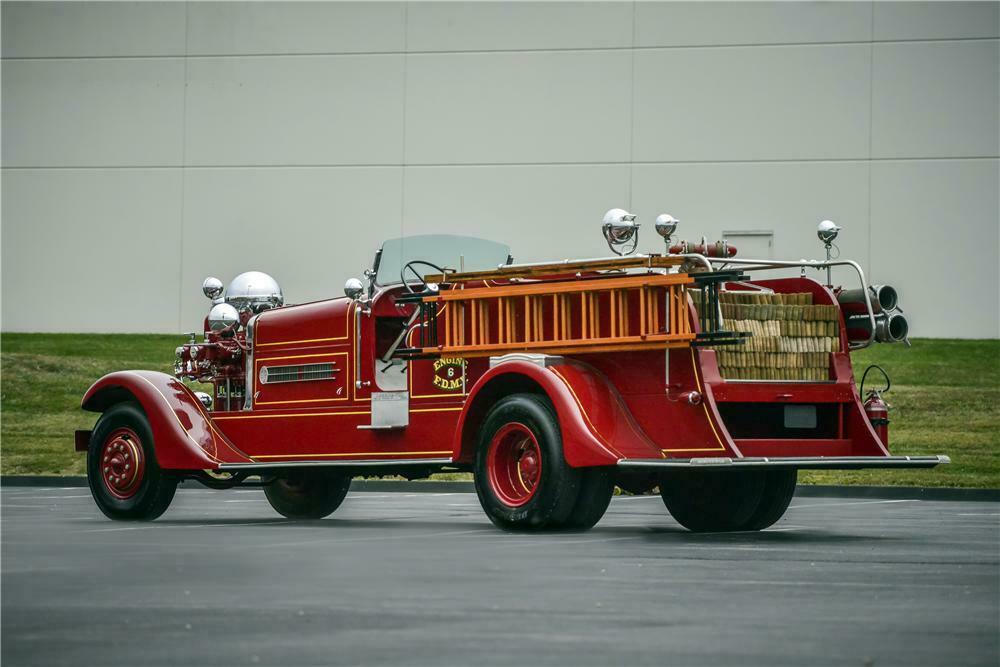 1936 AHRENS FOX BT FIRE ENGINE TRUCK Rear 3/4 161314