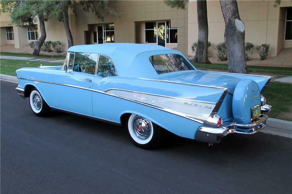 1957 CHEVROLET BEL AIR CONVERTIBLE - Rear 3/4 - 161384
