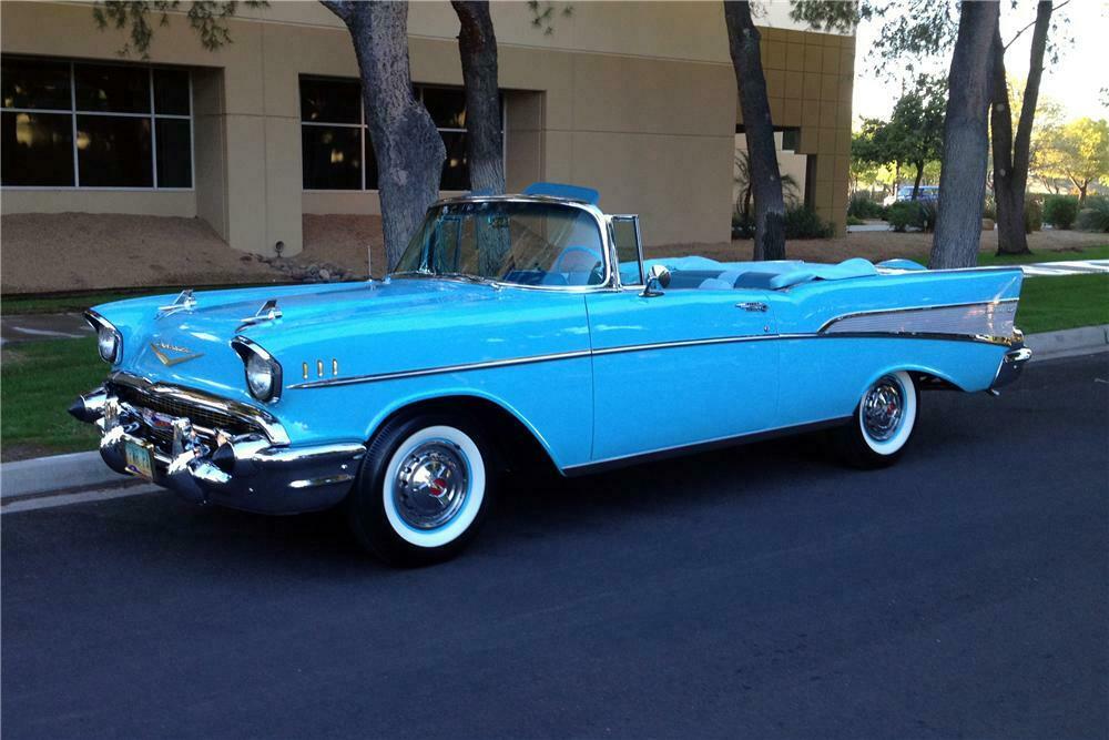 1957 CHEVROLET BEL AIR CONVERTIBLE - Side Profile - 161384